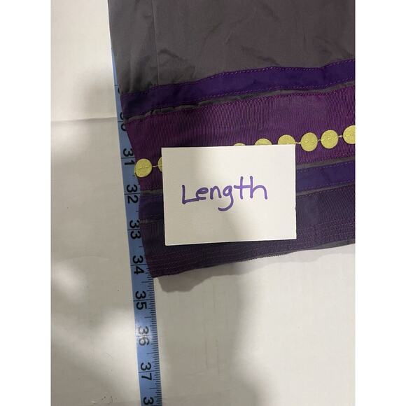 Boden Women Gray Purple Pinafore Apron Shift Dress Ribbon Trim 6P Classic Easter - Picture 10 of 11